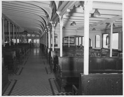 Ferry boat interior in San Francisco, California