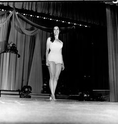 Rene Beck in the Miss Sonoma County swim suit competition, Santa Rosa, California, 1971