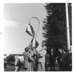 Unveiling the Mission Trail Bell in Petaluma, California, 1977