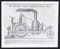 Standish Patent California Steam Plow