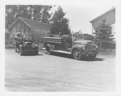 Fire trucks of the Two Rock Fire Department, Two Rock, California, 1949