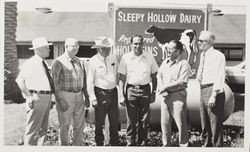 Group photograph at the Sleepy Hollow Dairy, Dairy of the Year 1974, 7689 Lakeville Highway, Petaluma, California