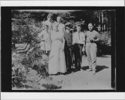 Mr. and Mrs. Ellis Hart and friends at the Russian River, Guerneville, California, about 1911