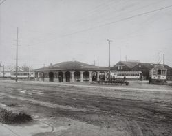 Petaluma and Santa Rosa Electric Railway Depot, Sebastopol, California, in the 1920s