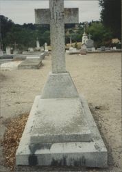 Tombstone of Reverend Jeremiah Leahy, Calvery Cemetery, Petaluma, California, August 1991