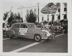 Car and flag bearers of the Santa Rosa Boys Club in Rose Parade