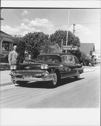 Hearse of the Sorensen Funeral Home, Petaluma, California, 1956