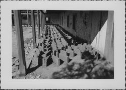 Making adobe bricks at Petaluma's Old Adobe, Petaluma, California, 1964