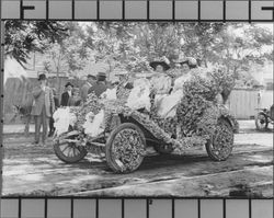 Unidentified floats and participants in an undated Rose Parade