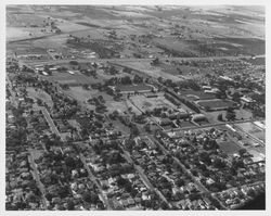 View from the air of Santa Rosa Junior College and Santa Rosa High School area