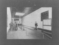 Interior of the Elite Bowling Parlor, Petaluma, California, 1905