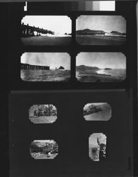 Construction of the jetty at the mouth of the Russian River at Jenner, January 1931