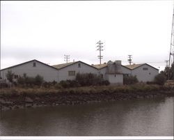 Rear view of former Ralston Purina Co. warehouses located on Weller Street between the Petaluma River, D and East Washington Street, Petaluma, Sept. 6, 2006