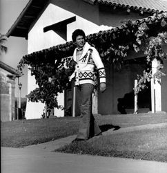 Mattei Brothers men's and women's fashions modeled outdoors near the Sonoma Mission