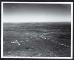 Aerial view of area surrounding Naval Air Station looking towards northeast