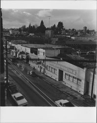 Businesses on Washington Street East, Petaluma, California, 1958