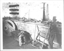 Room full of tools at the Petaluma Adobe, Petaluma, California, about 1968