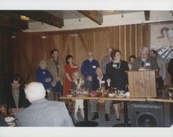 Sonoma County Press Club dinner at western themed restaurant, Santa Rosa, California, between 1995 and 2002