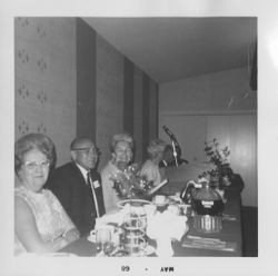 Helen Putnam at an unidentified veterans function, Petaluma, California, May, 1968