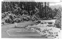 Enjoying the water sports, Russian River, California