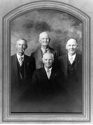 Portrait of four unidentified older men