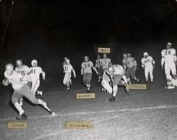 Petaluma Leghorn Touchdown during game with Oakland Castlemont Athletic Club