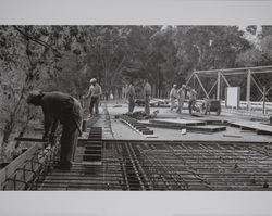 Construction of new Dry Creek Bridge, Dry Creek Valley, Healdsburg, California, 1951