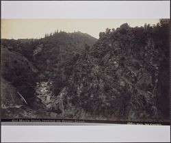 Old Man's Head, looking up Geyser Creek, Geysers Road, Cloverdale, California, about 1905