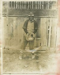 Baseball catcher W. Smart, Petaluma, California, about 1910