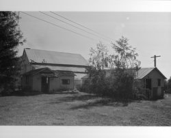 Exterior and outbuildings of The Gables, 4257 Petaluma Hill Road, south of Santa Rosa, California, September 1983