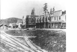View of Occidental showing remodel of Altamont Hotel and building of Coy's Store