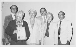 Board of Supervisors honors Harry Lapham, Santa Rosa, California, 1982