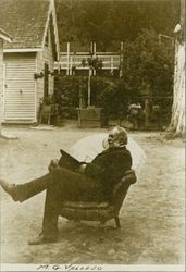 Portrait of Mariano Guadalupe Vallejo outdoors at Lachryma Montis, Sonoma, California, about 1885