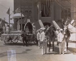 Swiss Italian Parade in front of the Petaluma City Hall, Petaluma, California, July 4, 1913