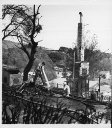 Fire damage in Boyes Hot Springs, California, on September 22, 1964]