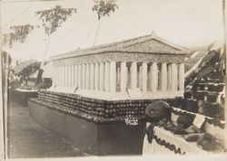 Greek Parthenon made out of apples, Sebastopol, California, 1913