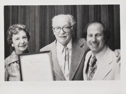 Will Forni honored for outstanding service to the Sonoma County Fair, Santa Rosa, California, 1977