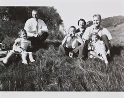 Alwes and Johnson families posing for a photograph on Mt. Tamalpais, Marin County, California, 1952