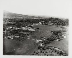 Aerial view of Rincon Valley from Brush Creek Road and Highway 12, Santa Rosa, California, 1967