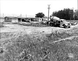 Pouring a foundation, Petaluma, California, about 1949