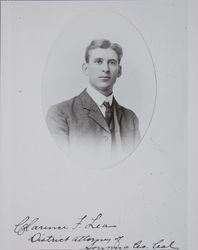 Portrait of Clarence F. Lea, about 1900