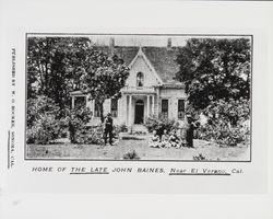 Home of the late John Baines, near El Verano, California