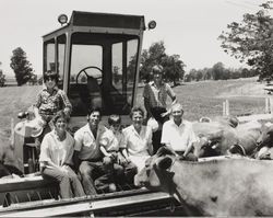 Silacci family, 1984 Dairy of the Year award winners at Oak Hill Park, Petaluma, California