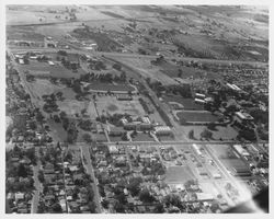 View from the air of Santa Rosa Junior College and Santa Rosa High School area