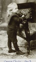 Portrait of Charles E. Raymond at age three, circa 1900
