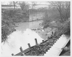 Flood damage to Pierson Street bridge from the Matanzas creek