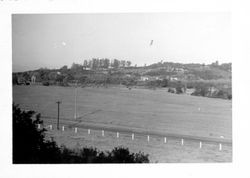 Aerial view toward Proctor Heights from Reservoir Drive and Montgomery Drive, Santa Rosa, California, about 1952