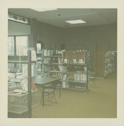 Bookshelves in the Dagny Juell Boys and Girls Room of the Santa Rosa Central Library, Santa Rosa, California, 1967