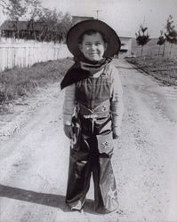 George Gambonini as a boy, Old Lakeville Road, Petaluma, California, 1945