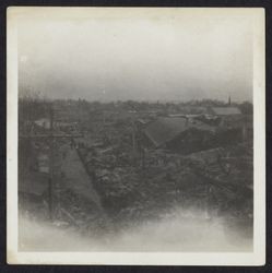 Destroyed San Francisco residential neighborhood after the 1906 earthquake and fire